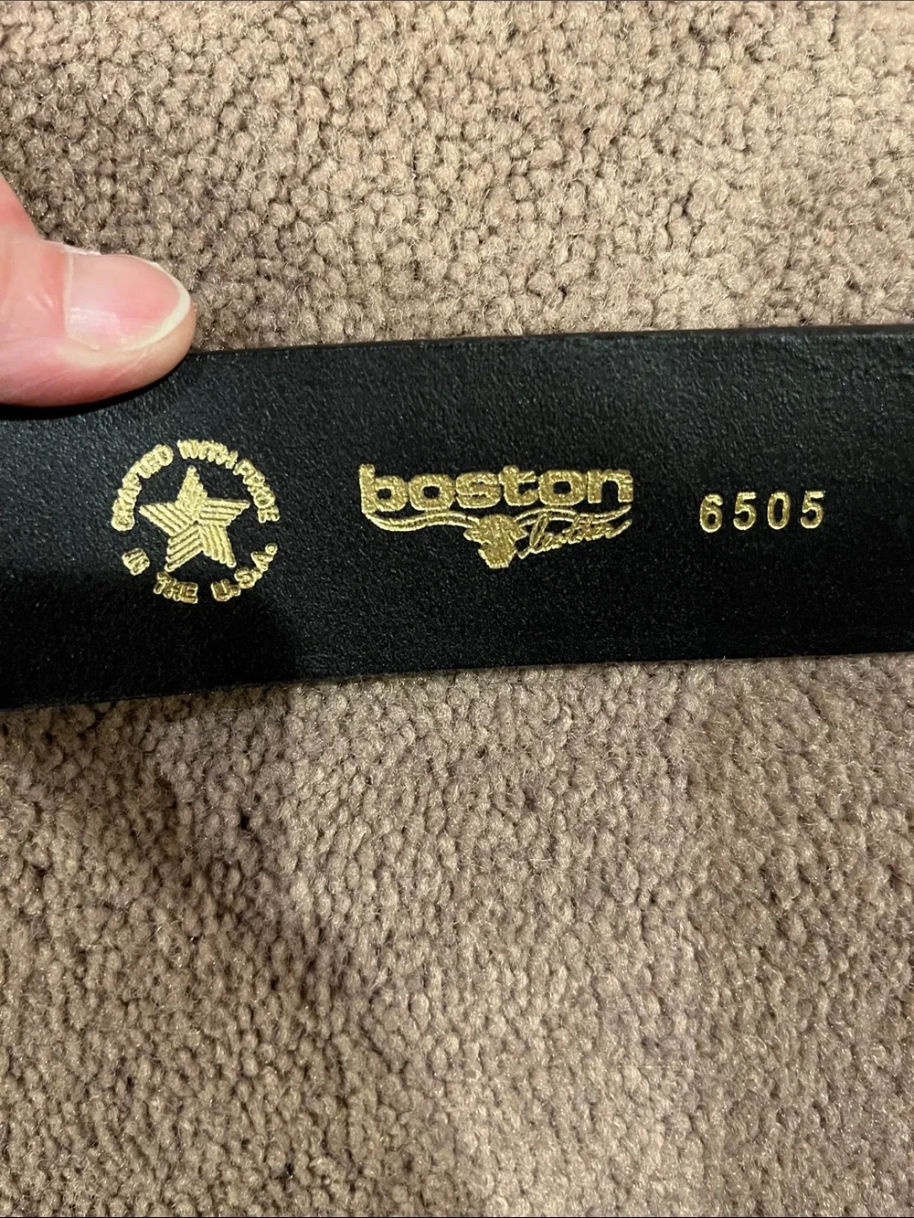 Boston Leather Men's Classic Black Belt with Silver Buckle size 54